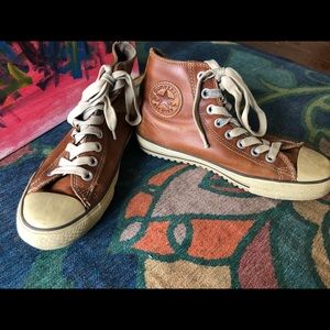 Brown Leather Converse